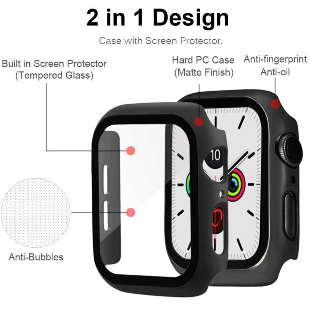 Apple Watch Series 1-3 38mm Holdbar Plastik Bumper  - Sort#serie_3