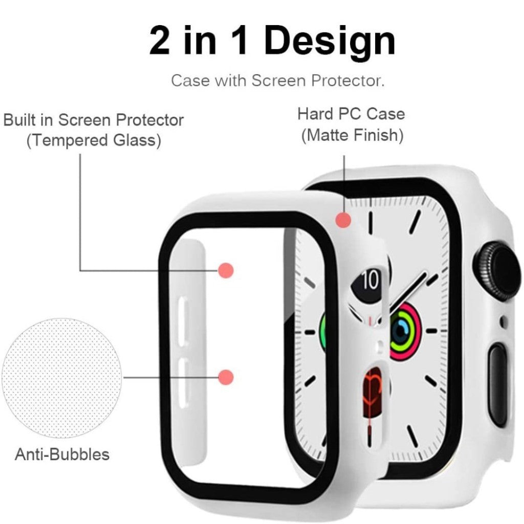 Apple Watch Series 1-3 38mm Holdbar Plastik Bumper  - Hvid#serie_6