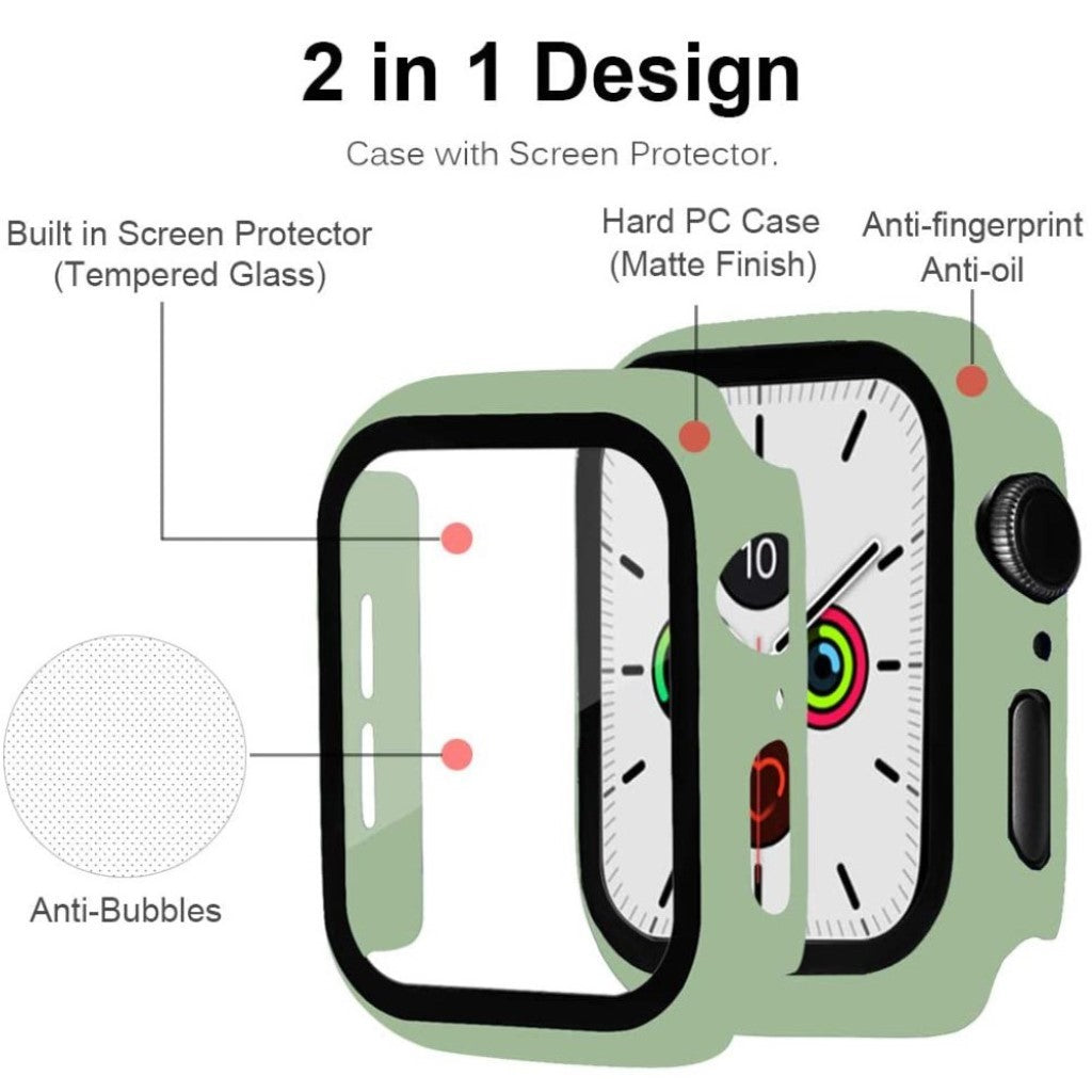 Apple Watch Series 1-3 38mm Holdbar Plastik Bumper  - Grøn#serie_8