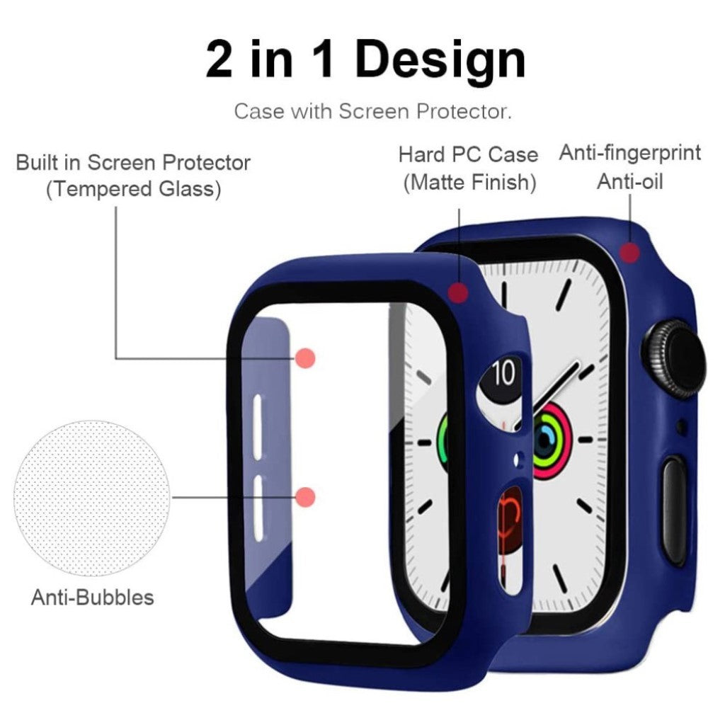 Apple Watch Series 1-3 38mm Holdbar Plastik Bumper  - Blå#serie_9
