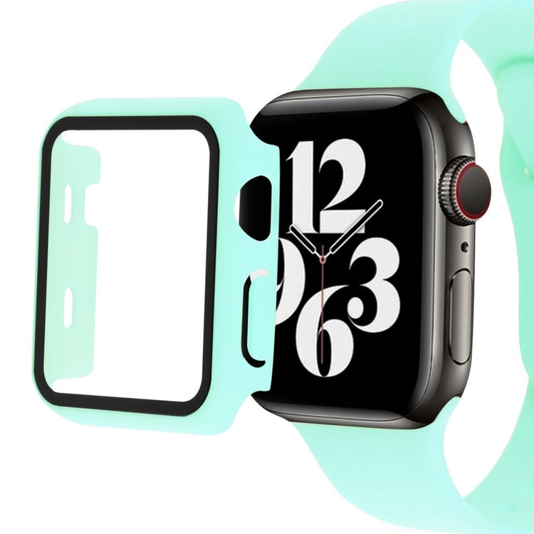 Meget sejt Apple Watch Series 1-3 38mm Silikone og Glas Rem - Grøn#serie_10
