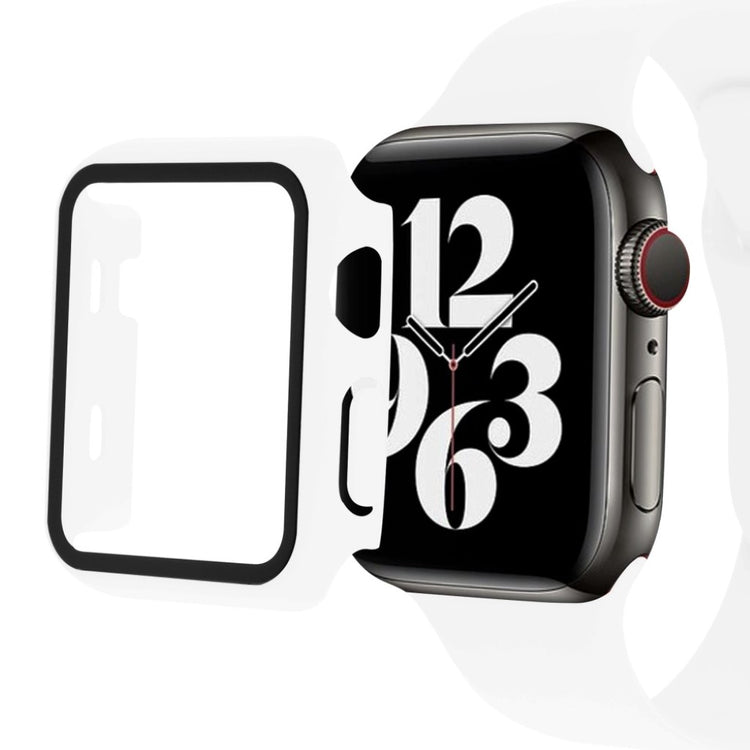 Meget sejt Apple Watch Series 1-3 38mm Silikone og Glas Rem - Hvid#serie_2