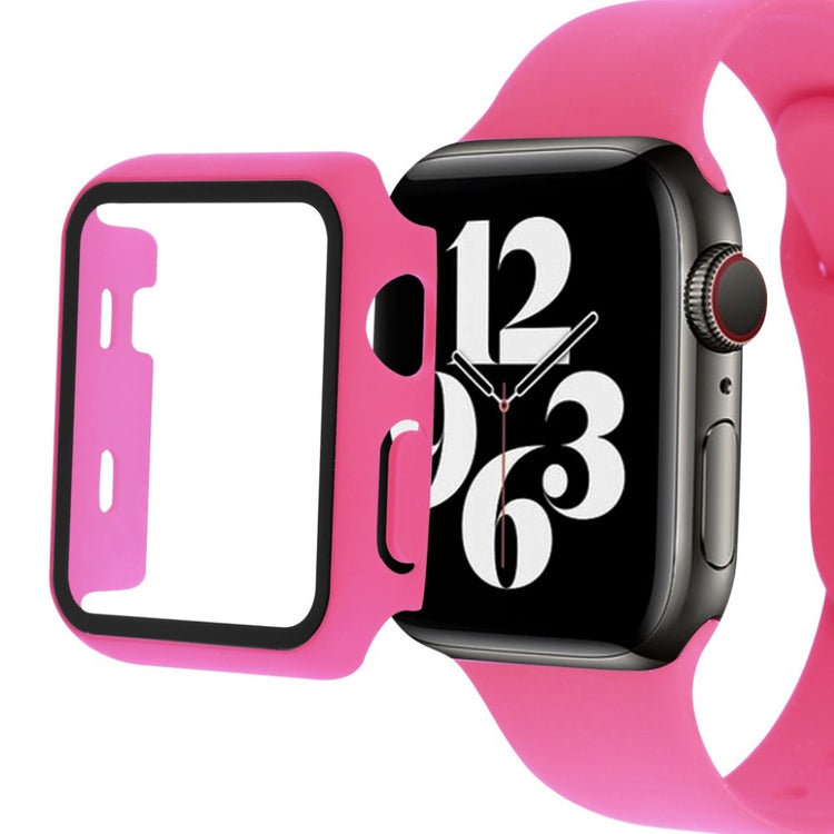 Meget sejt Apple Watch Series 1-3 38mm Silikone og Glas Rem - Pink#serie_4