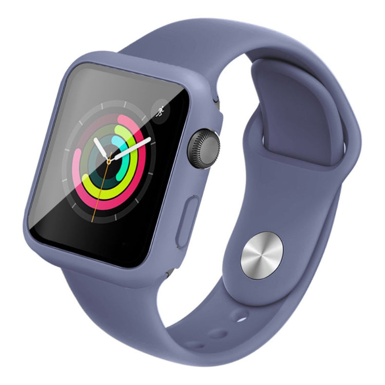 Apple Watch Series 1-3 38mm Silikone Cover med Rem og Hærdet Glas - Blå#serie_2