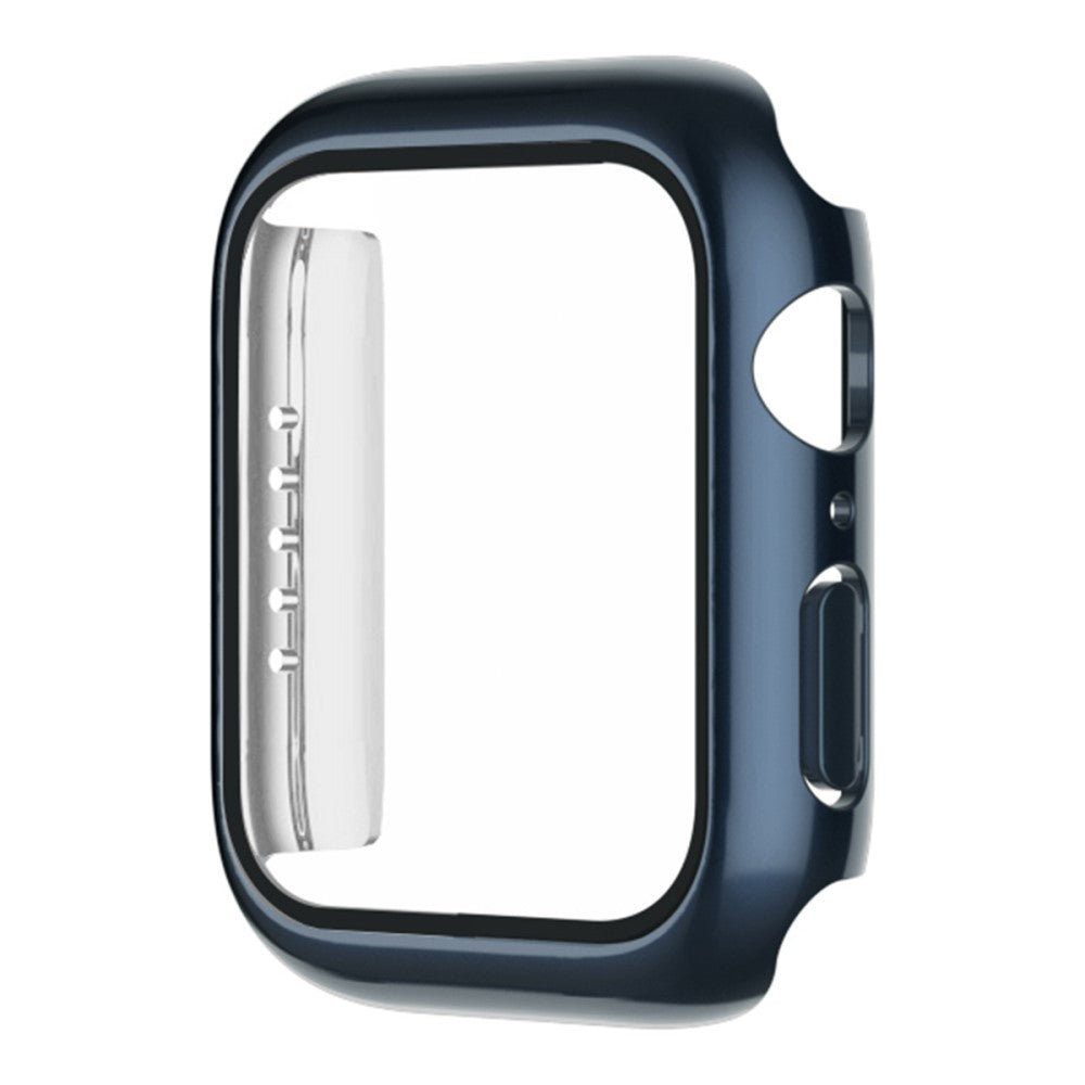 Meget Fed Apple Watch Series 1-3 38mm Cover med Skærmbeskytter i Plastik og Hærdet Glas - Blå#serie_5