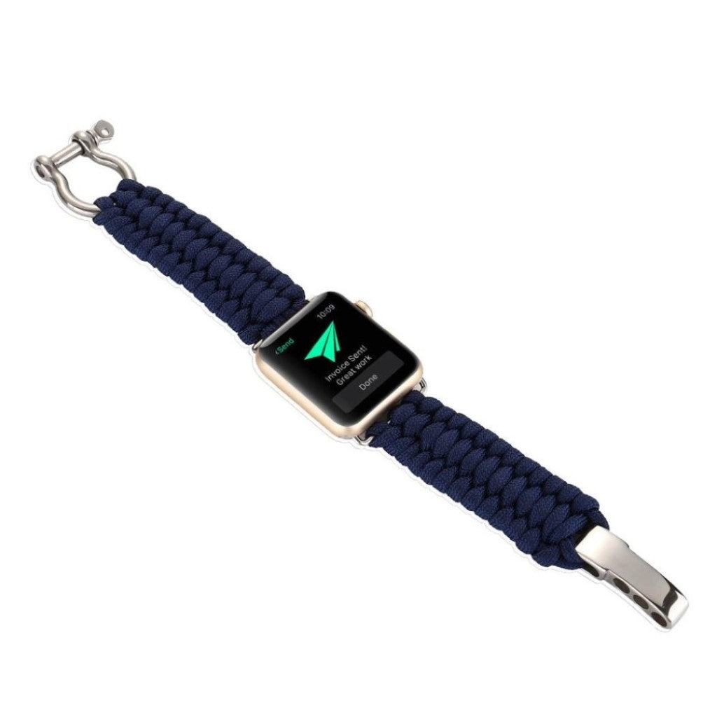 Mega elegant Apple Watch Series 4 40mm Nylon Rem - Blå#serie_6