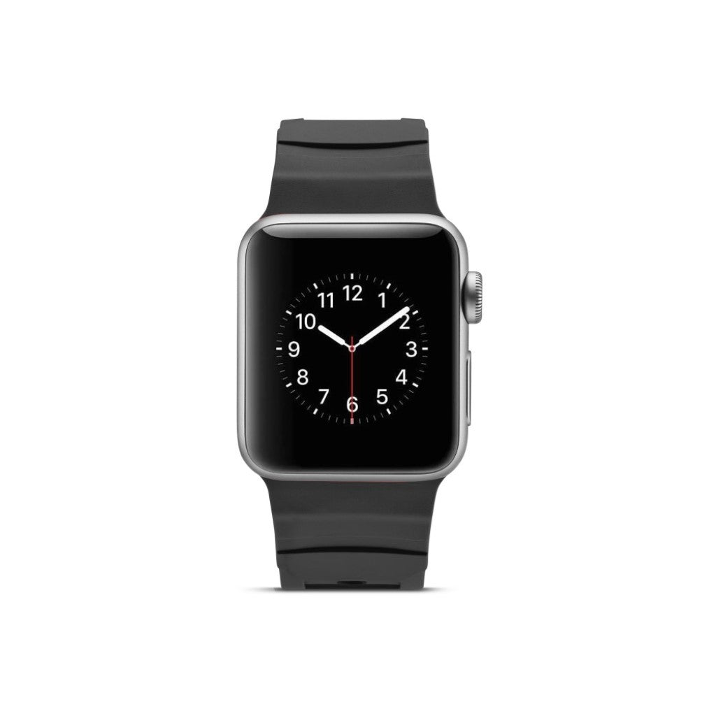 Superflot Apple Watch Series 4 40mm Silikone Rem - Sort#serie_10