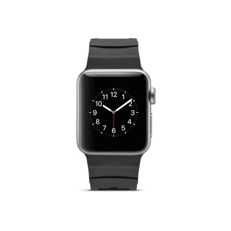 Superflot Apple Watch Series 4 40mm Silikone Rem - Sort#serie_10