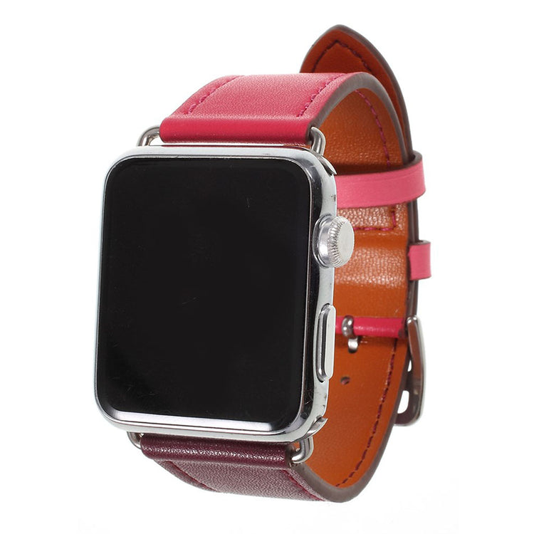 Mega holdbart Apple Watch Series 4 40mm Ægte læder Rem - Flerfarvet#serie_012
