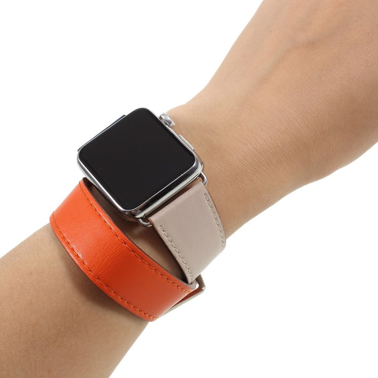 Mega skøn Apple Watch Series 4 40mm Ægte læder Rem - Orange#serie_2