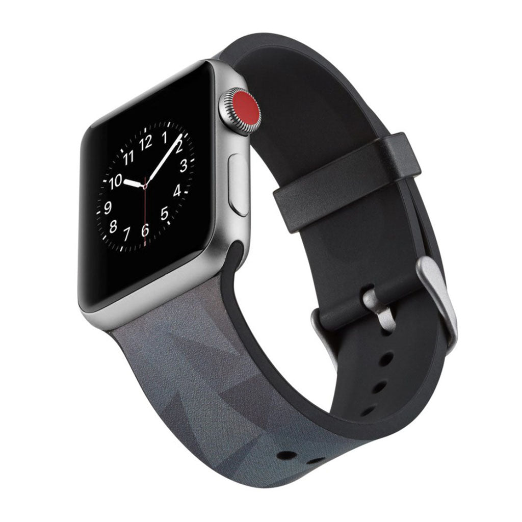 Meget slidstærk Apple Watch Series 4 40mm Silikone Rem - Sølv#serie_1