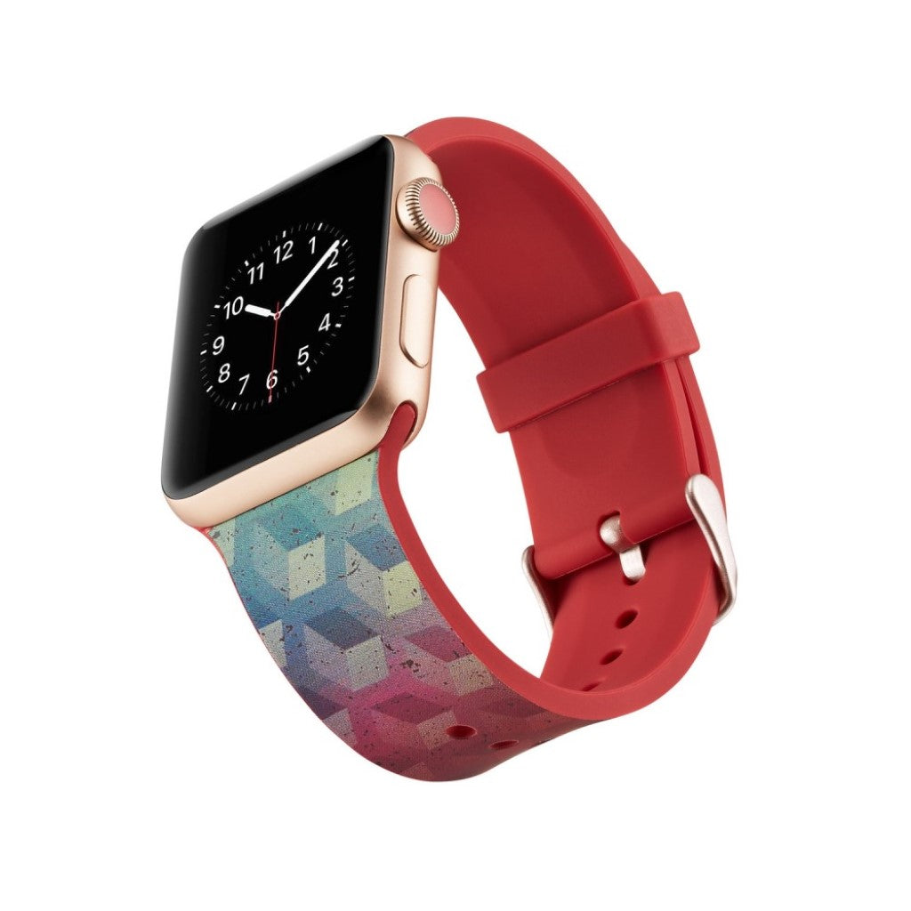 Meget slidstærk Apple Watch Series 4 40mm Silikone Rem - Flerfarvet#serie_12