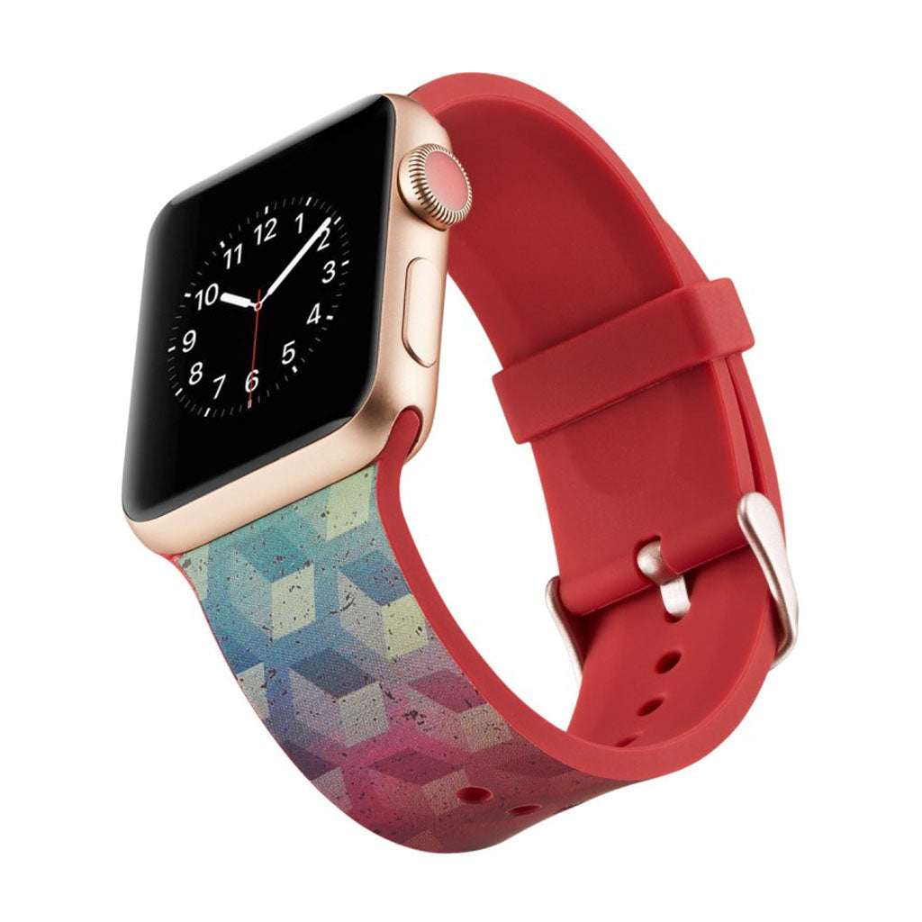 Meget slidstærk Apple Watch Series 4 40mm Silikone Rem - Flerfarvet#serie_12