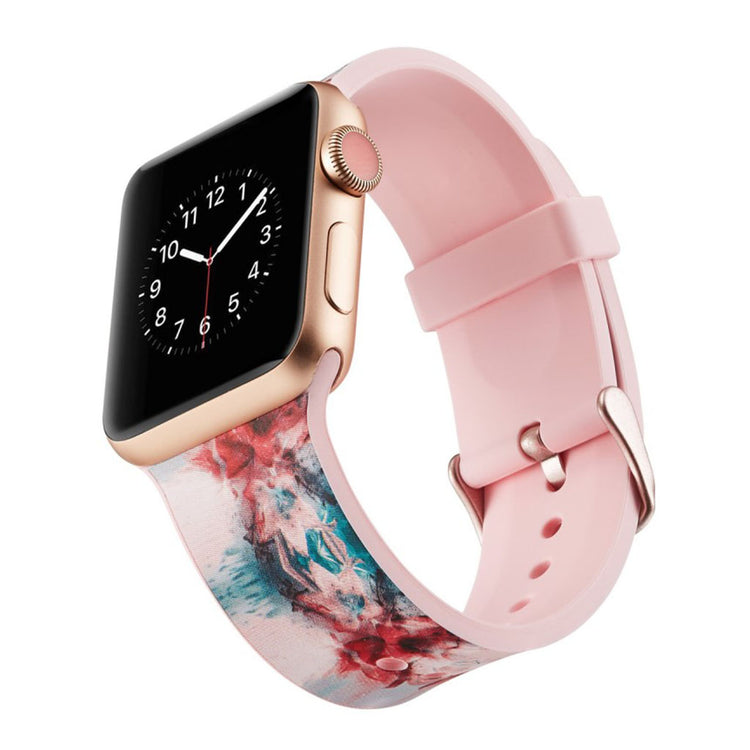 Meget slidstærk Apple Watch Series 4 40mm Silikone Rem - Flerfarvet#serie_13