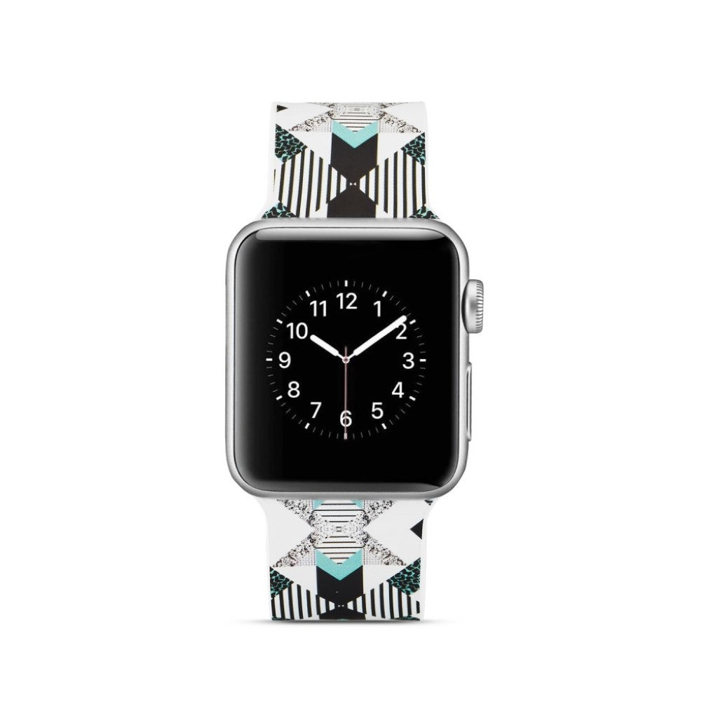 Meget slidstærk Apple Watch Series 4 40mm Silikone Rem - Flerfarvet#serie_16
