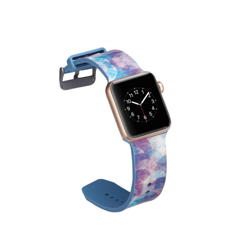 Meget slidstærk Apple Watch Series 4 40mm Silikone Rem - Flerfarvet#serie_5