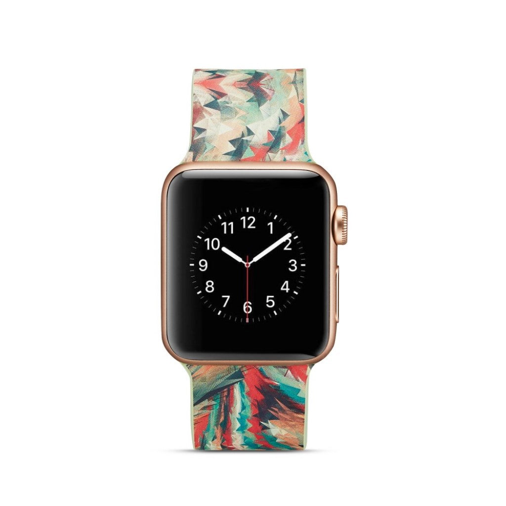 Meget slidstærk Apple Watch Series 4 40mm Silikone Rem - Flerfarvet#serie_6