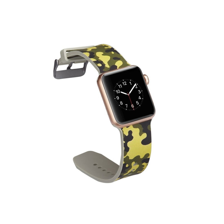 Meget slidstærk Apple Watch Series 4 40mm Silikone Rem - Grøn#serie_9