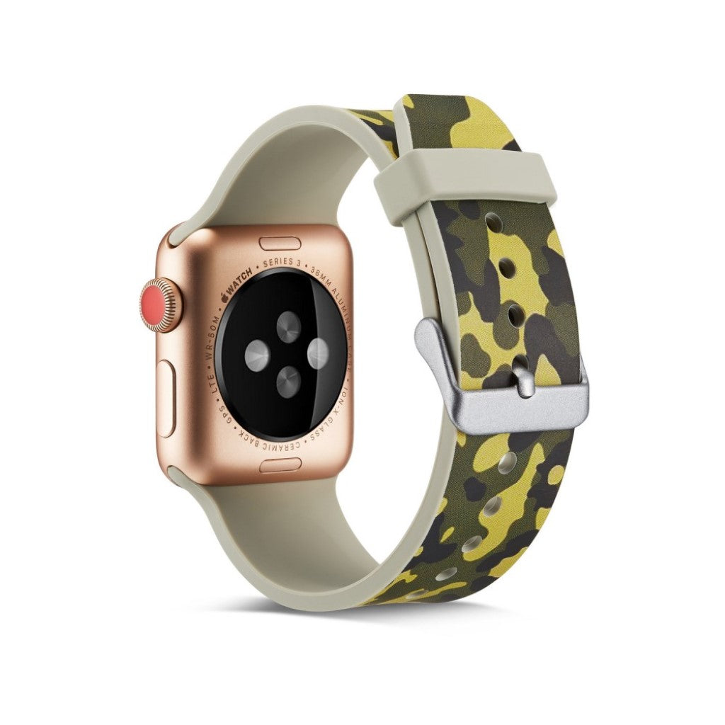 Meget slidstærk Apple Watch Series 4 40mm Silikone Rem - Grøn#serie_9