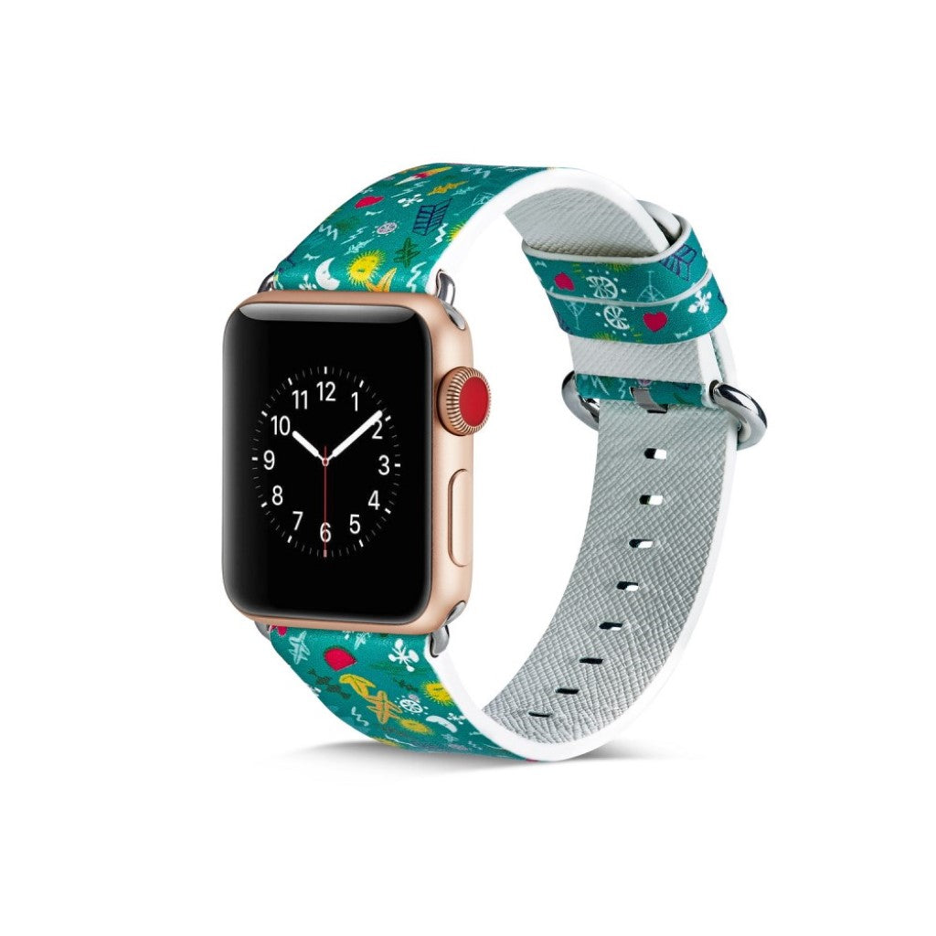 Mega nydelig Apple Watch Series 4 40mm Ægte læder Rem - Flerfarvet#serie_12