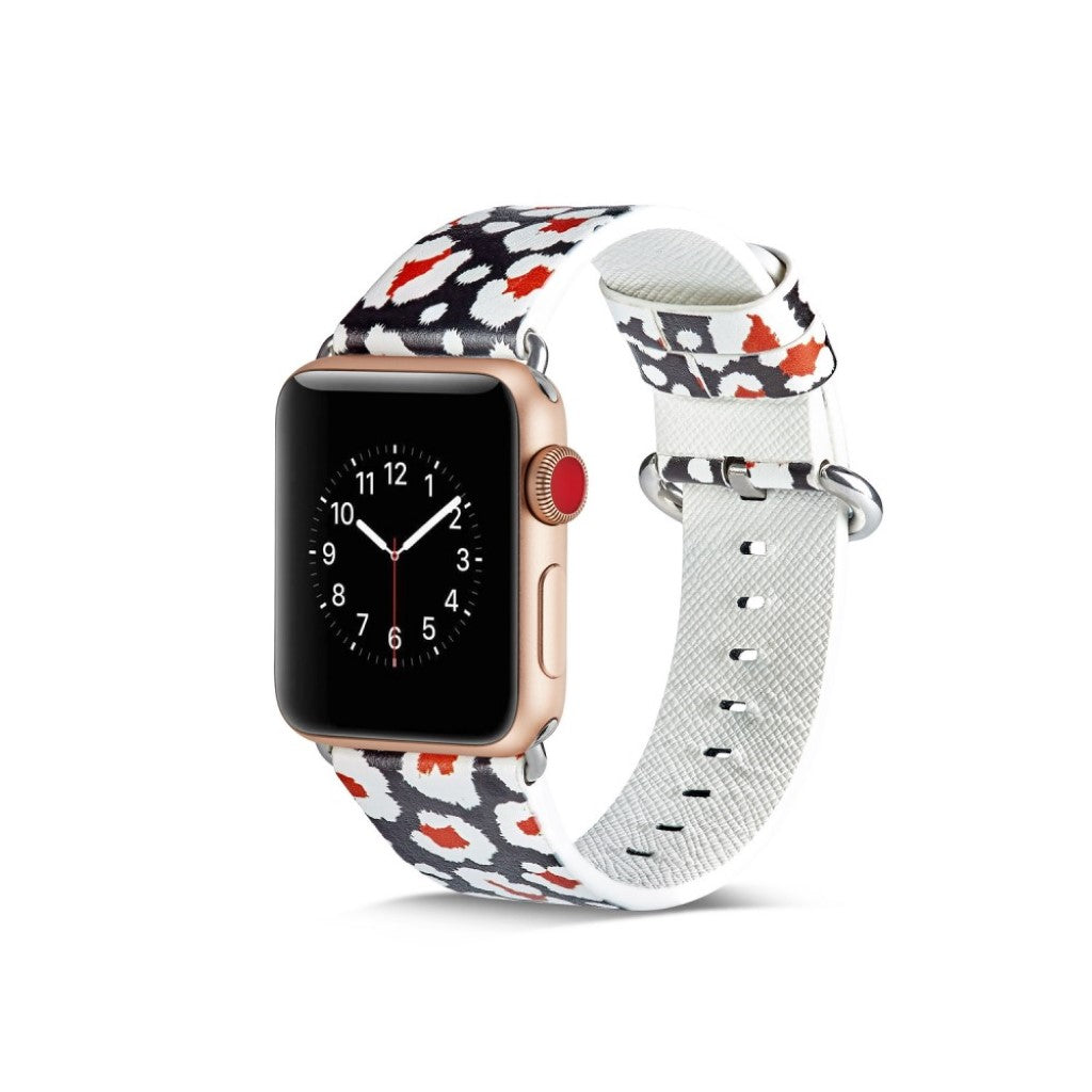 Mega nydelig Apple Watch Series 4 40mm Ægte læder Rem - Flerfarvet#serie_4