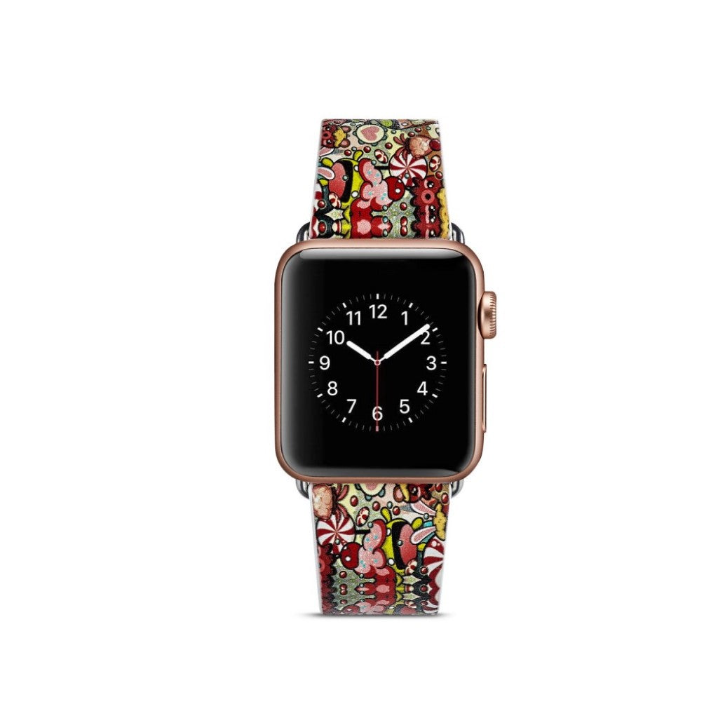 Mega nydelig Apple Watch Series 4 40mm Ægte læder Rem - Flerfarvet#serie_9