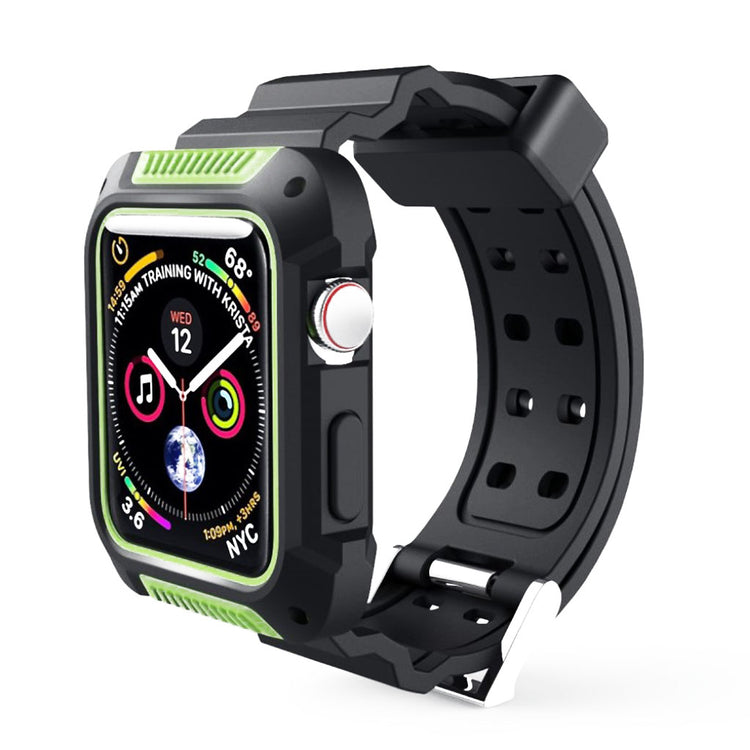 Vildt kønt Apple Watch Series 4 40mm Silikone Rem - Grøn#serie_1