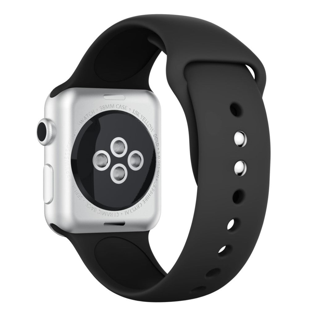 Vildt nydelig Apple Watch Series 4 40mm Silikone Rem - Sort#serie_1