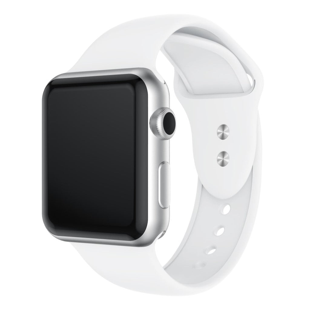 Vildt nydelig Apple Watch Series 4 40mm Silikone Rem - Hvid#serie_2