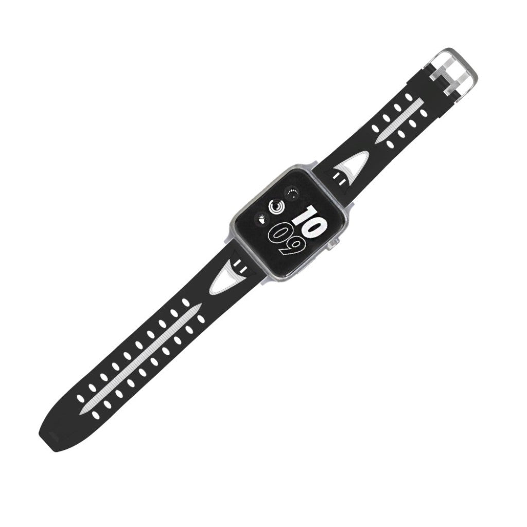 Meget kønt Apple Watch Series 4 40mm Silikone Rem - Sort#serie_1