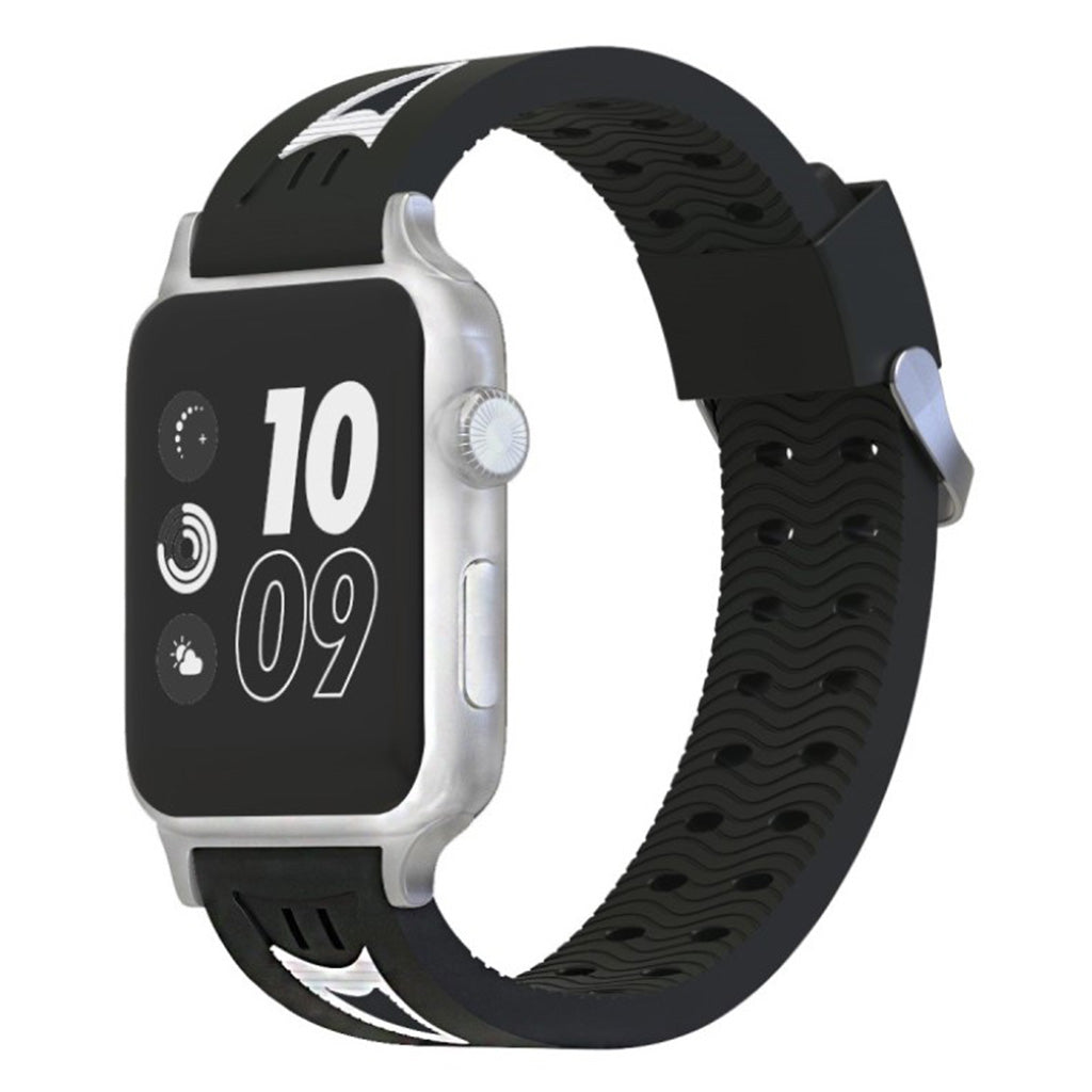 Meget kønt Apple Watch Series 4 40mm Silikone Rem - Sort#serie_1