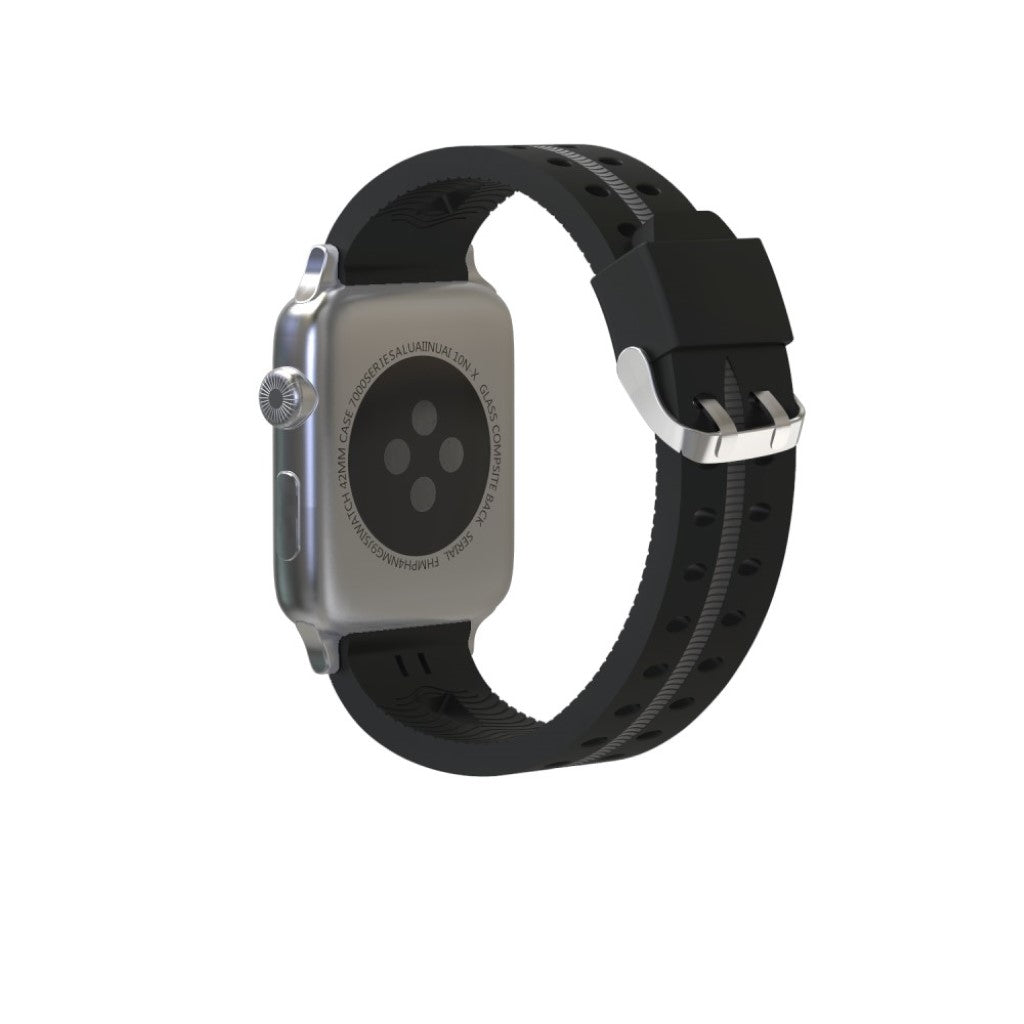 Meget kønt Apple Watch Series 4 40mm Silikone Rem - Sort#serie_2