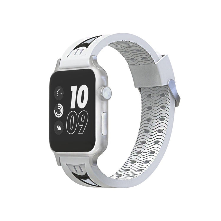 Meget kønt Apple Watch Series 4 40mm Silikone Rem - Hvid#serie_3