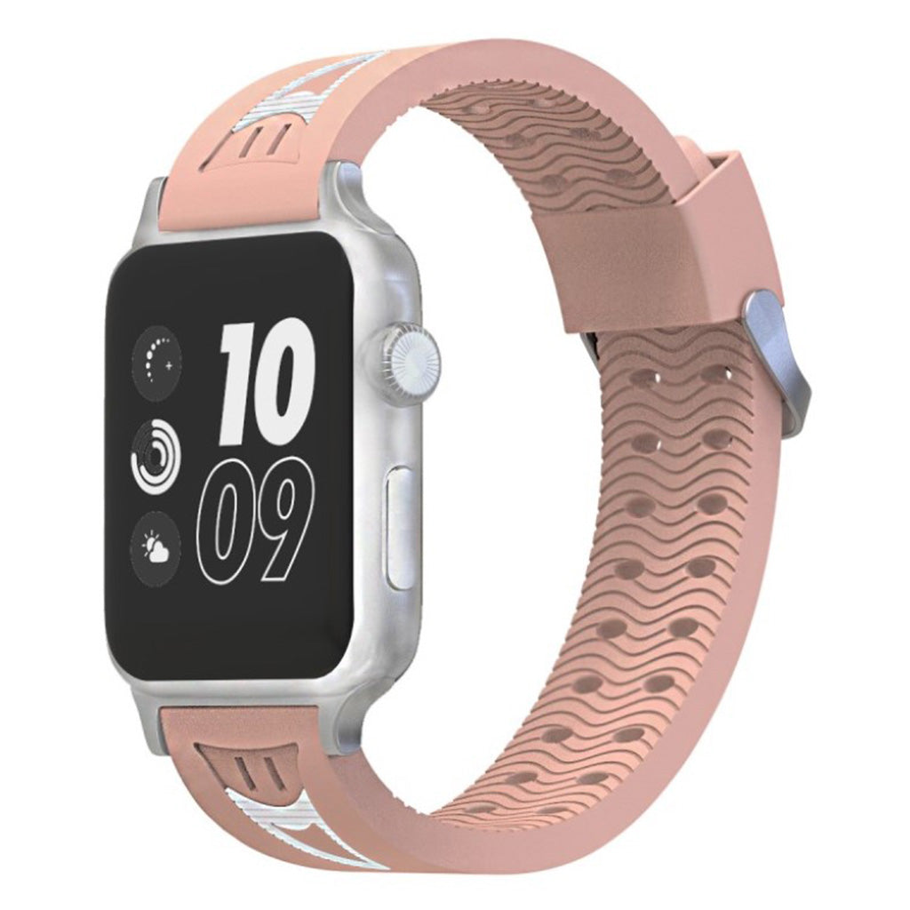 Meget kønt Apple Watch Series 4 40mm Silikone Rem - Pink#serie_5