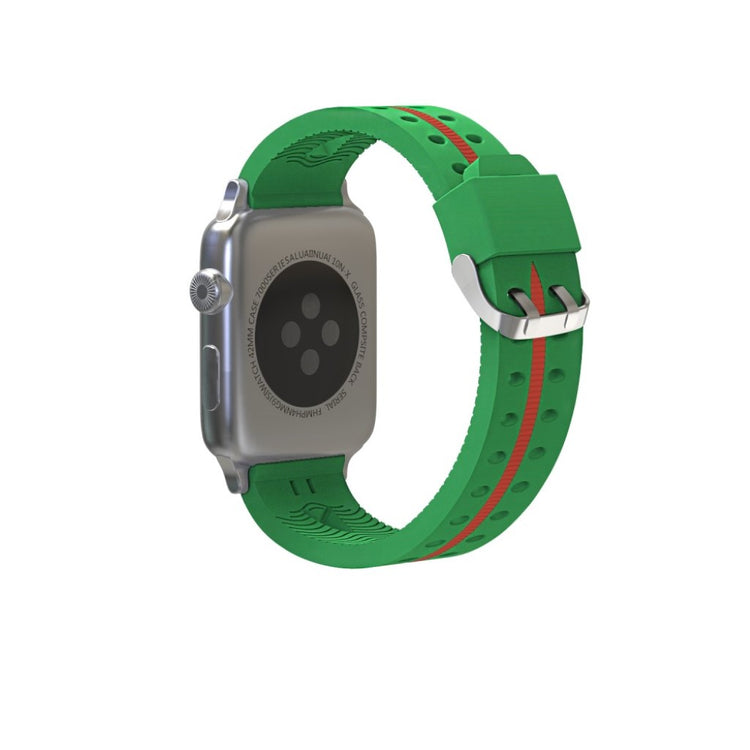 Meget kønt Apple Watch Series 4 40mm Silikone Rem - Grøn#serie_6