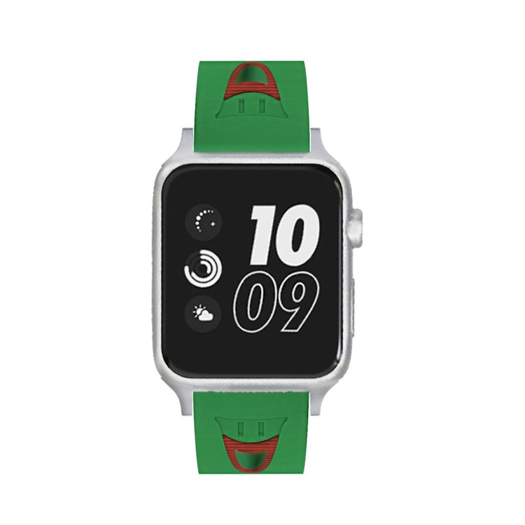 Meget kønt Apple Watch Series 4 40mm Silikone Rem - Grøn#serie_6