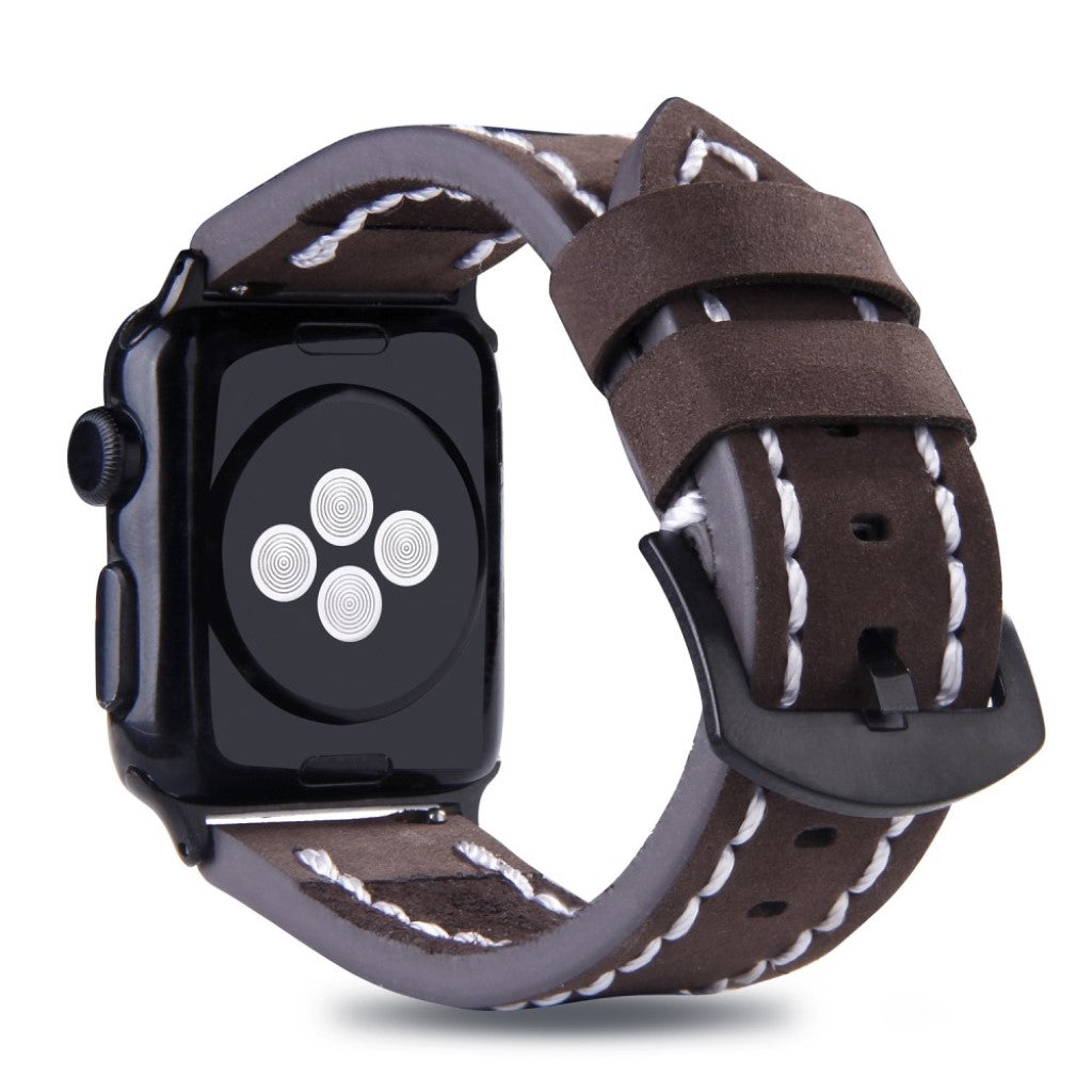 Meget flot Apple Watch Series 4 40mm Ægte læder Rem - Brun#serie_3
