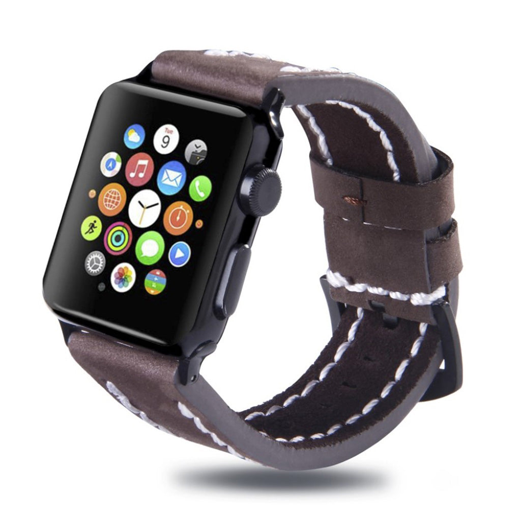 Meget flot Apple Watch Series 4 40mm Ægte læder Rem - Brun#serie_3