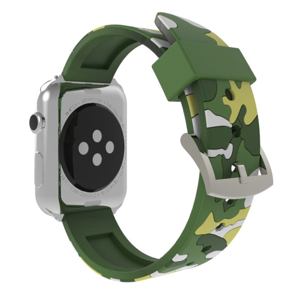 Rigtigt fint Apple Watch Series 4 40mm Silikone Rem - Grøn#serie_3