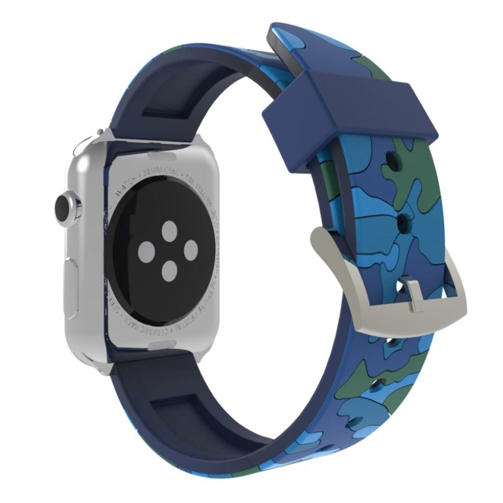 Rigtigt fint Apple Watch Series 4 40mm Silikone Rem - Blå#serie_5