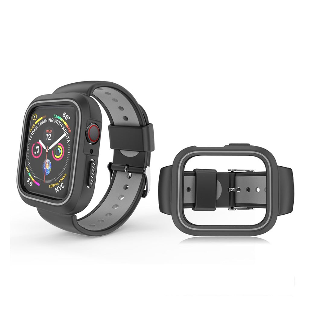 Rigtigt rart Apple Watch Series 4 40mm Silikone Rem - Sort#serie_1