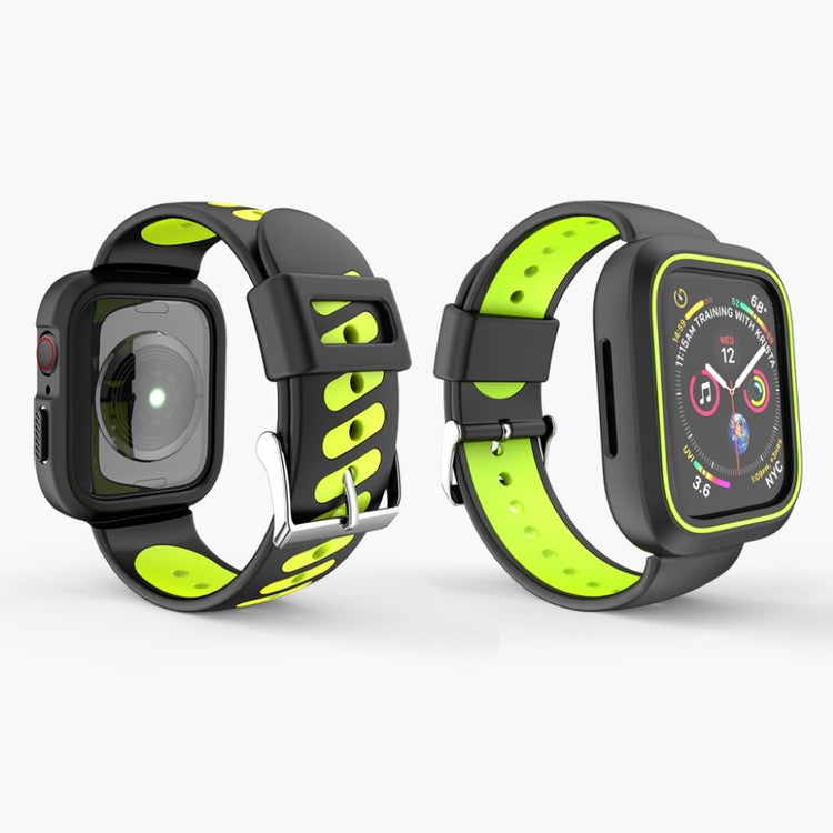 Rigtigt rart Apple Watch Series 4 40mm Silikone Rem - Sort#serie_2