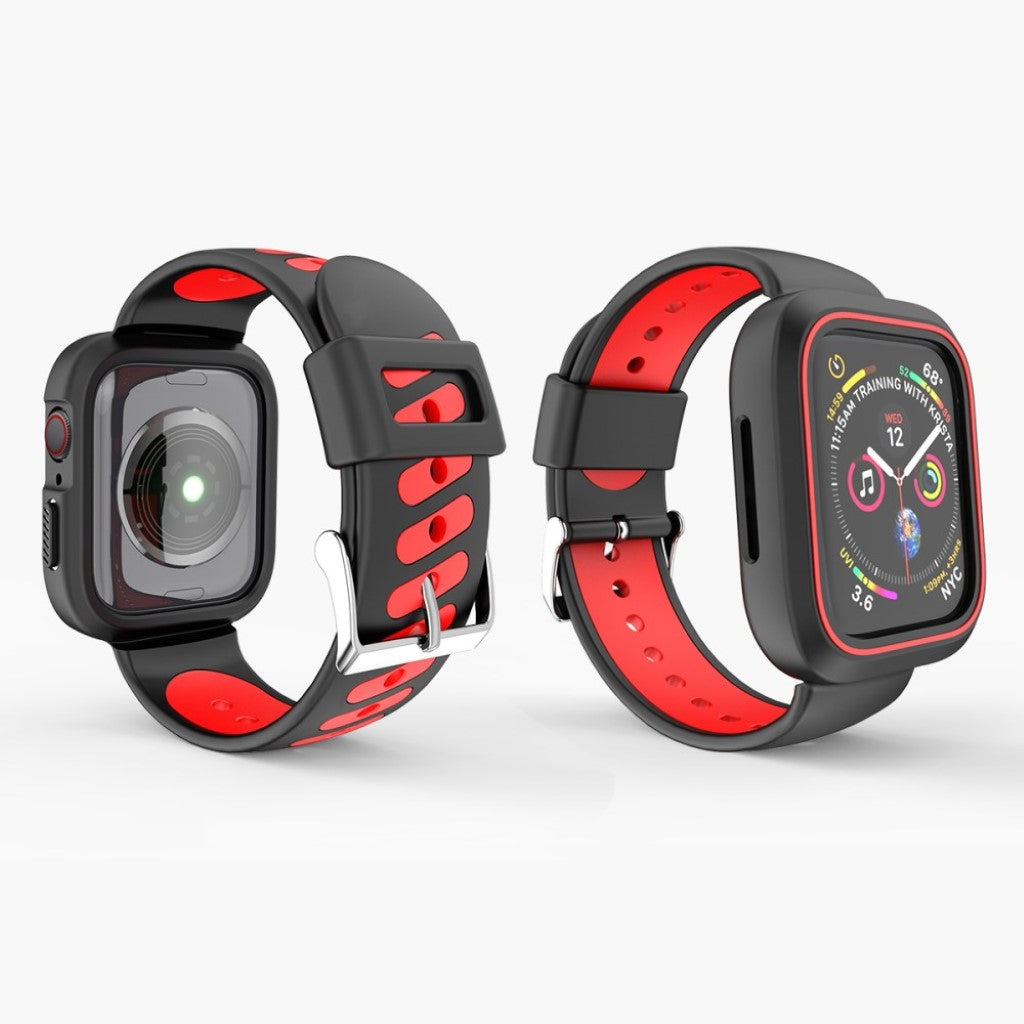 Rigtigt rart Apple Watch Series 4 40mm Silikone Rem - Rød#serie_3