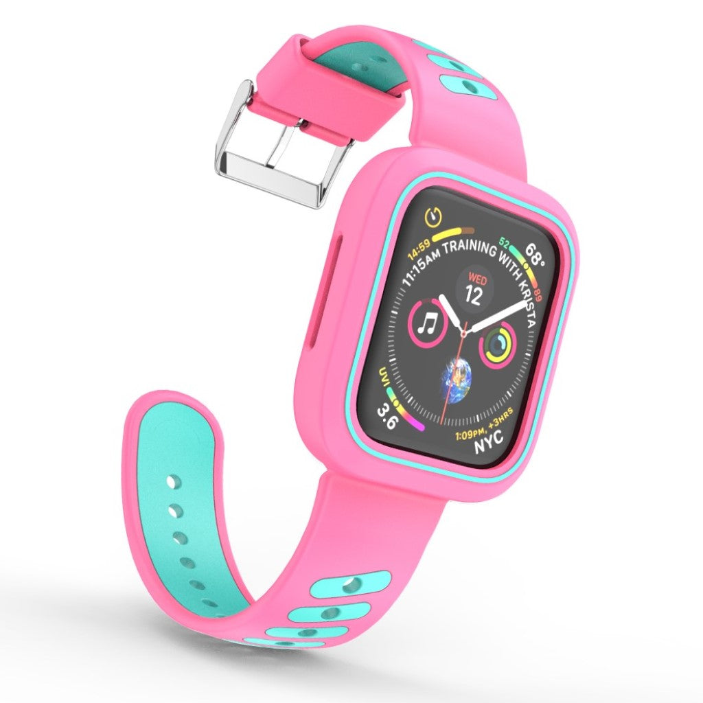 Rigtigt rart Apple Watch Series 4 40mm Silikone Rem - Pink#serie_6