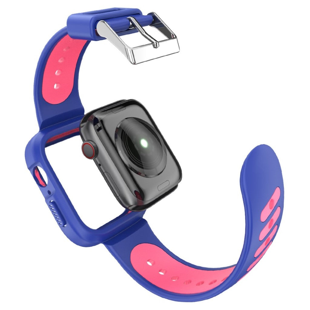 Rigtigt rart Apple Watch Series 4 40mm Silikone Rem - Blå#serie_7