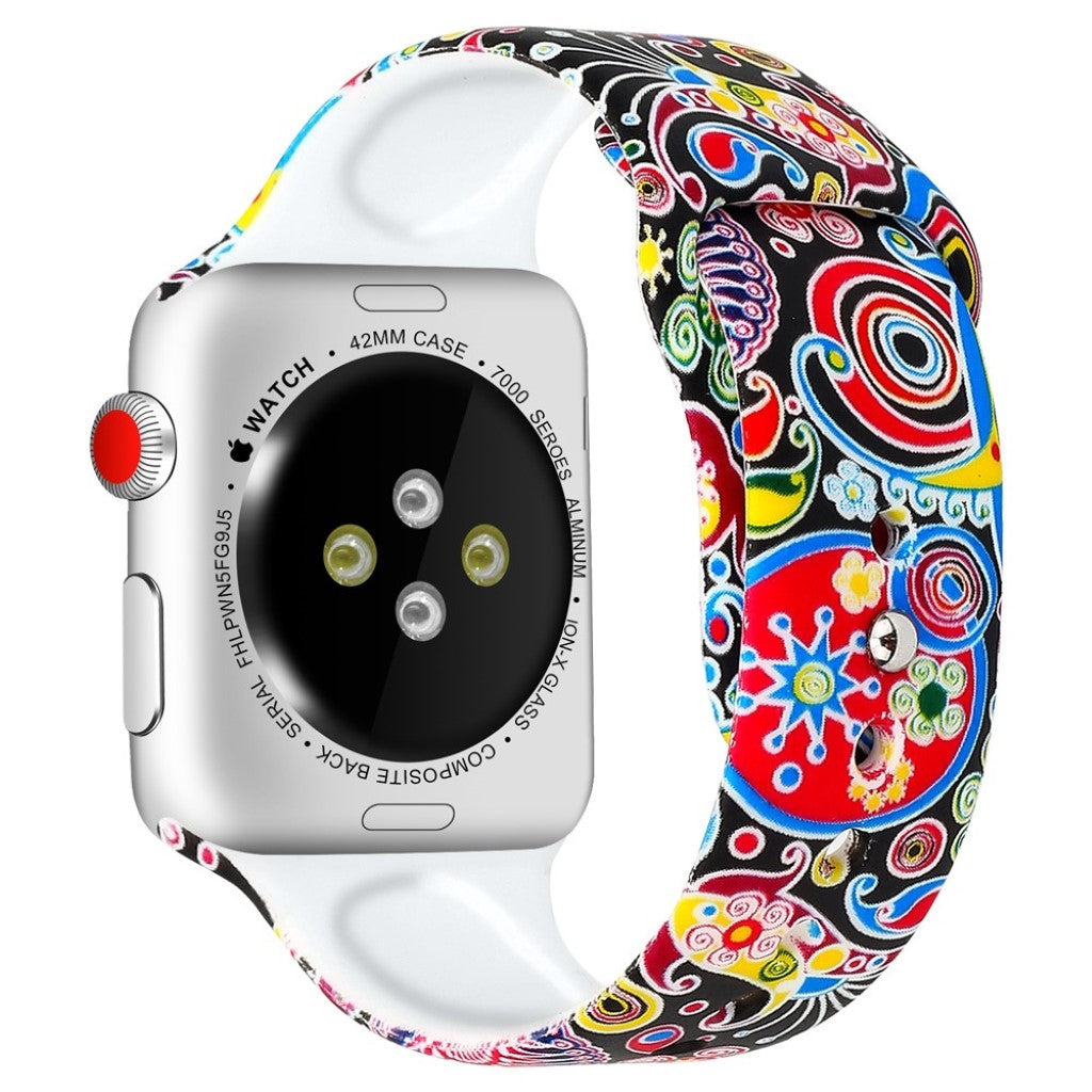 Godt Apple Watch Series 4 40mm Silikone Rem - Flerfarvet#serie_3