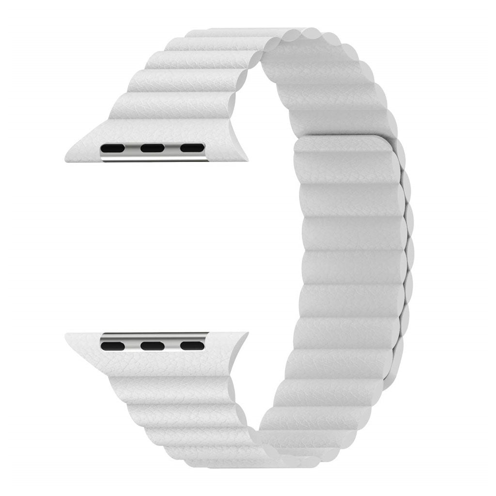 Rigtigt flot Apple Watch Series 4 40mm Ægte læder Rem - Hvid#serie_1