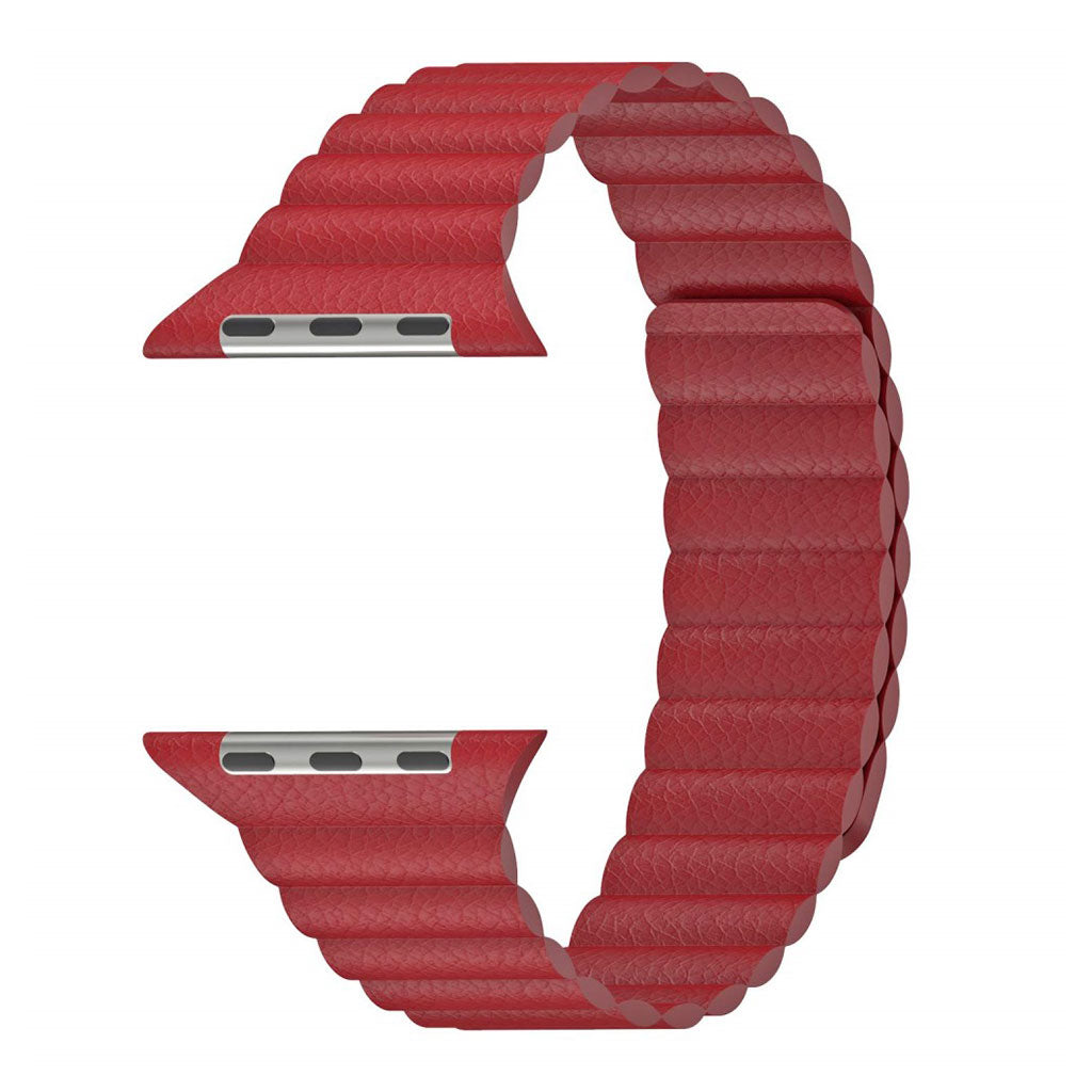 Rigtigt flot Apple Watch Series 4 40mm Ægte læder Rem - Rød#serie_3