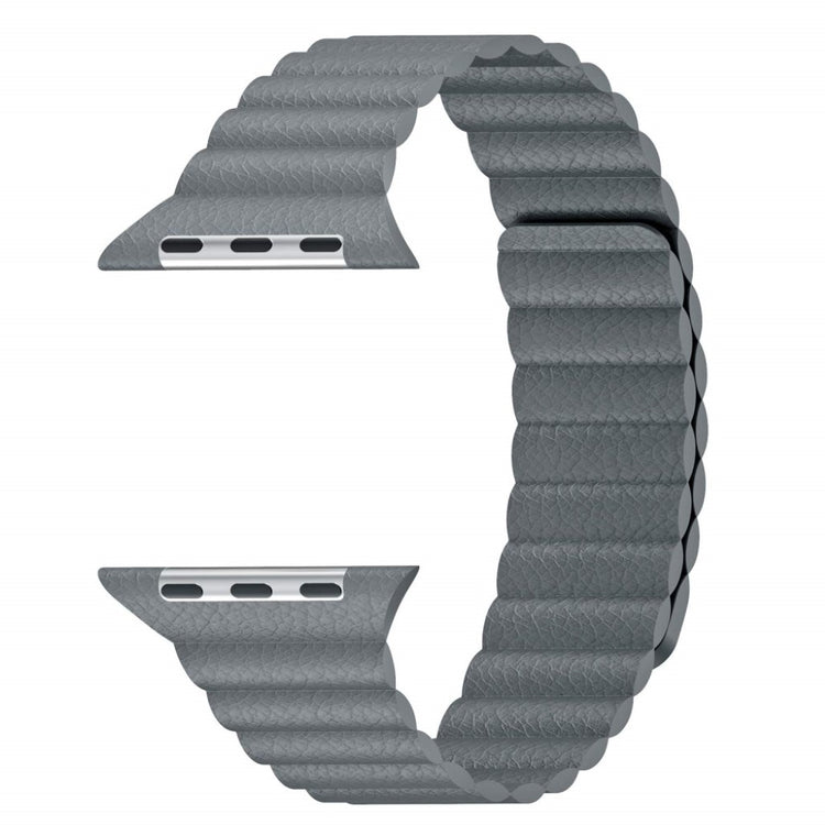 Rigtigt flot Apple Watch Series 4 40mm Ægte læder Rem - Sølv#serie_4