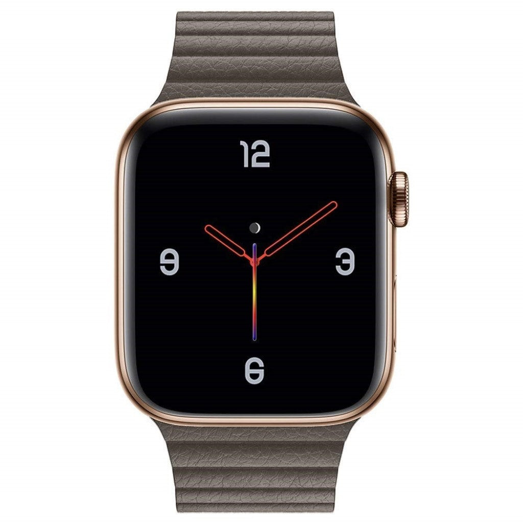 Rigtigt flot Apple Watch Series 4 40mm Ægte læder Rem - Sølv#serie_4